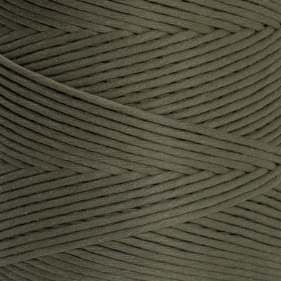 SOFT COTTON CORD ZERO WASTE 4 MM - 1 SINGLE STRAND - DEEP OLIVE COLOR
