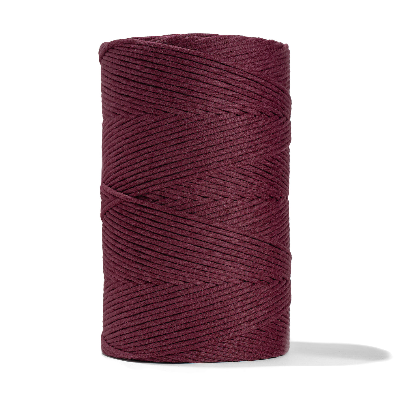 SOFT COTTON CORD ZERO WASTE 4 MM - 1 SINGLE STRAND - BURGUNDY COLOR
