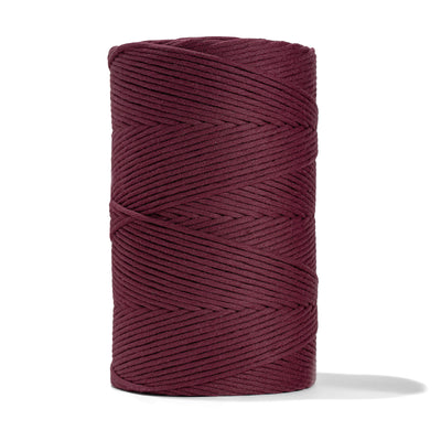 SOFT COTTON CORD ZERO WASTE 4 MM - 1 SINGLE STRAND - BURGUNDY COLOR