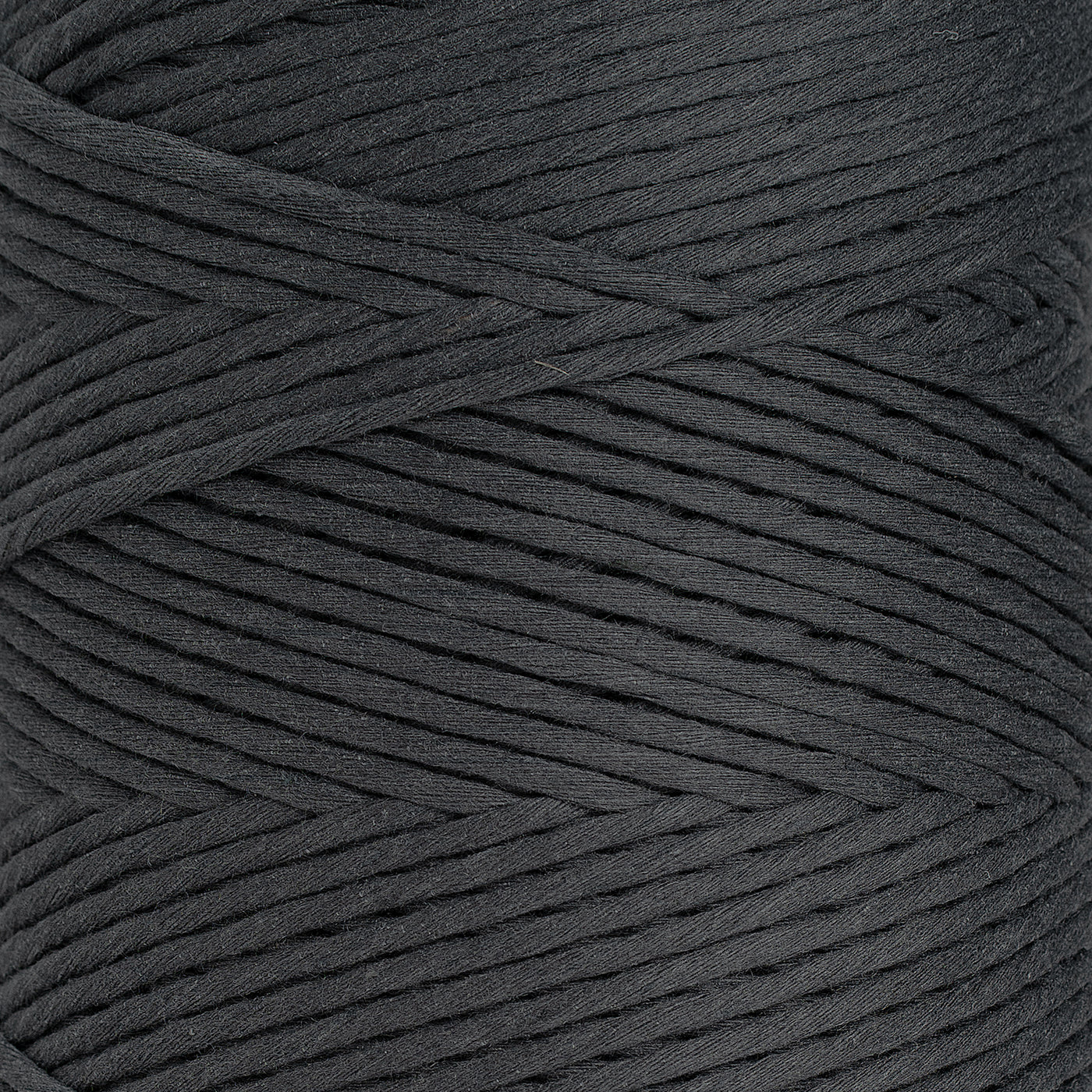 SOFT COTTON CORD ZERO WASTE 4 MM - 1 SINGLE STRAND - ANTHRACITE GRAY COLOR