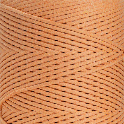 SOFT COTTON CORD ZERO WASTE 4 MM - 1 SINGLE STRAND - APRICOT COLOR