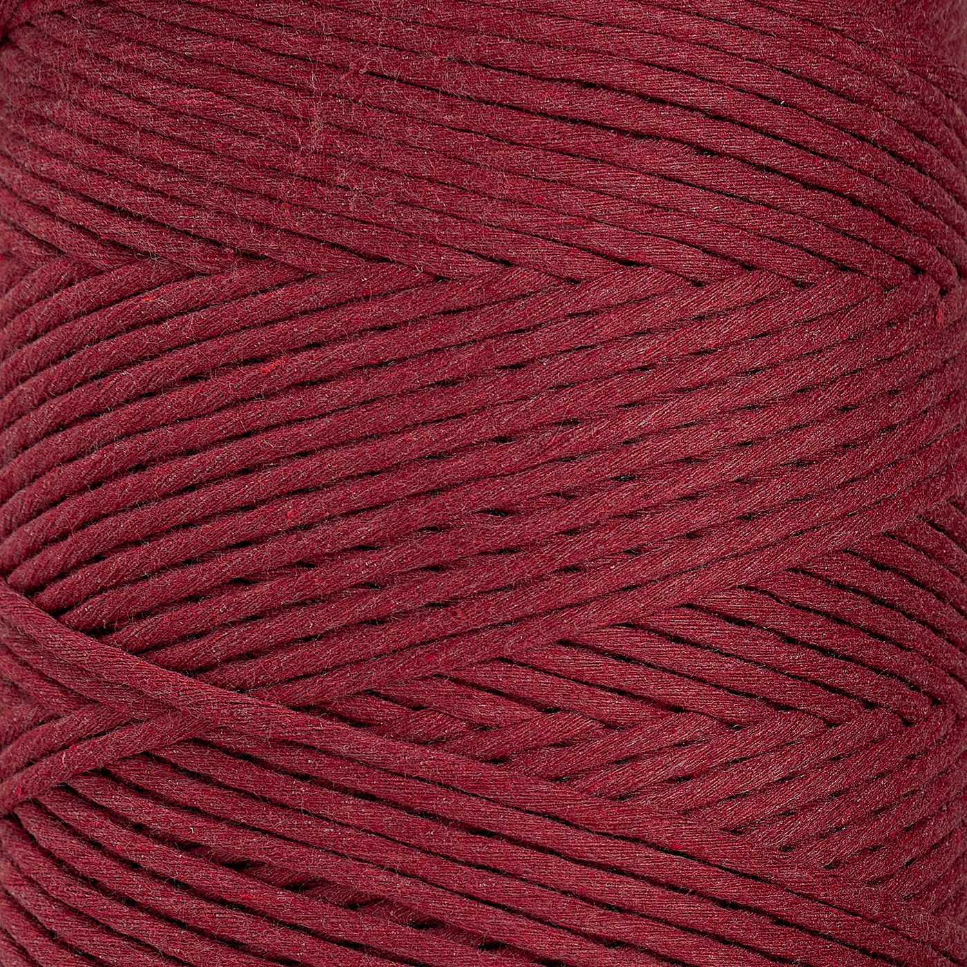 SOFT COTTON CORD ZERO WASTE 4 MM - 1 SINGLE STRAND - BERRY RED COLOR