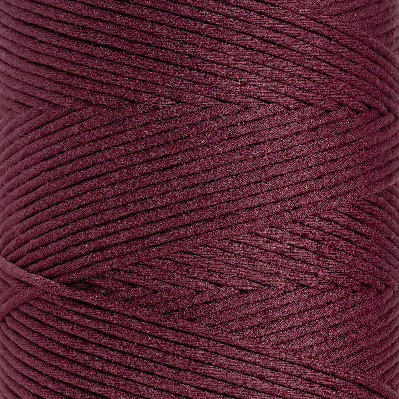 SOFT COTTON CORD ZERO WASTE 4 MM - 1 SINGLE STRAND - BURGUNDY COLOR