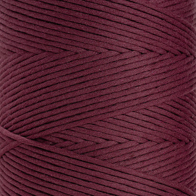 SOFT COTTON CORD ZERO WASTE 4 MM - 1 SINGLE STRAND - BURGUNDY COLOR