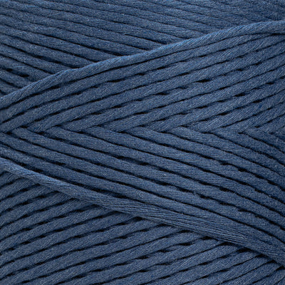 SOFT COTTON CORD ZERO WASTE 4 MM - 1 SINGLE STRAND - DENIM COLOR