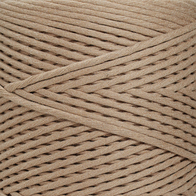 SOFT COTTON CORD ZERO WASTE 4 MM - 1 SINGLE STRAND - DUNE COLOR