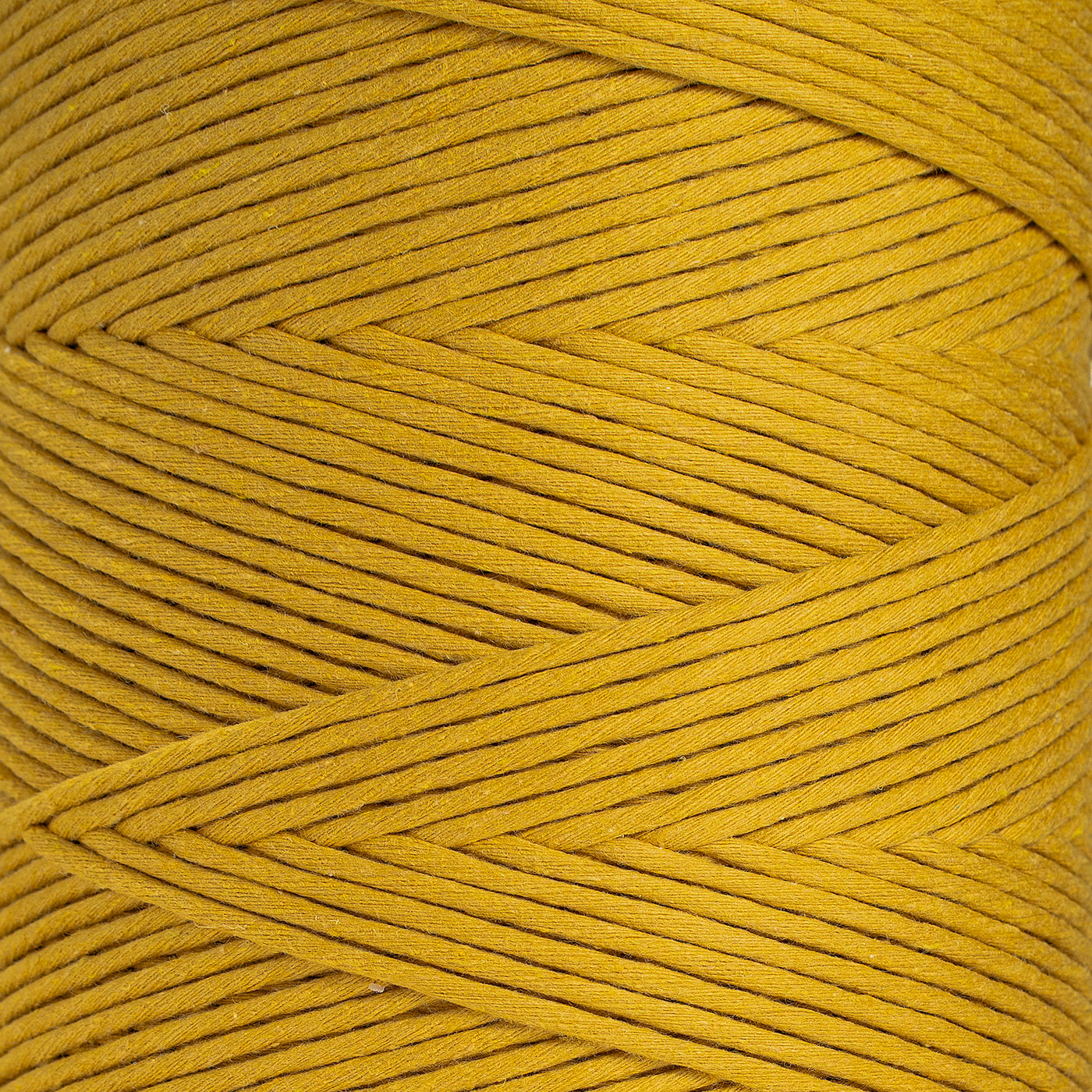 SOFT COTTON CORD ZERO WASTE 4 MM - 1 SINGLE STRAND - MUSTARD COLOR