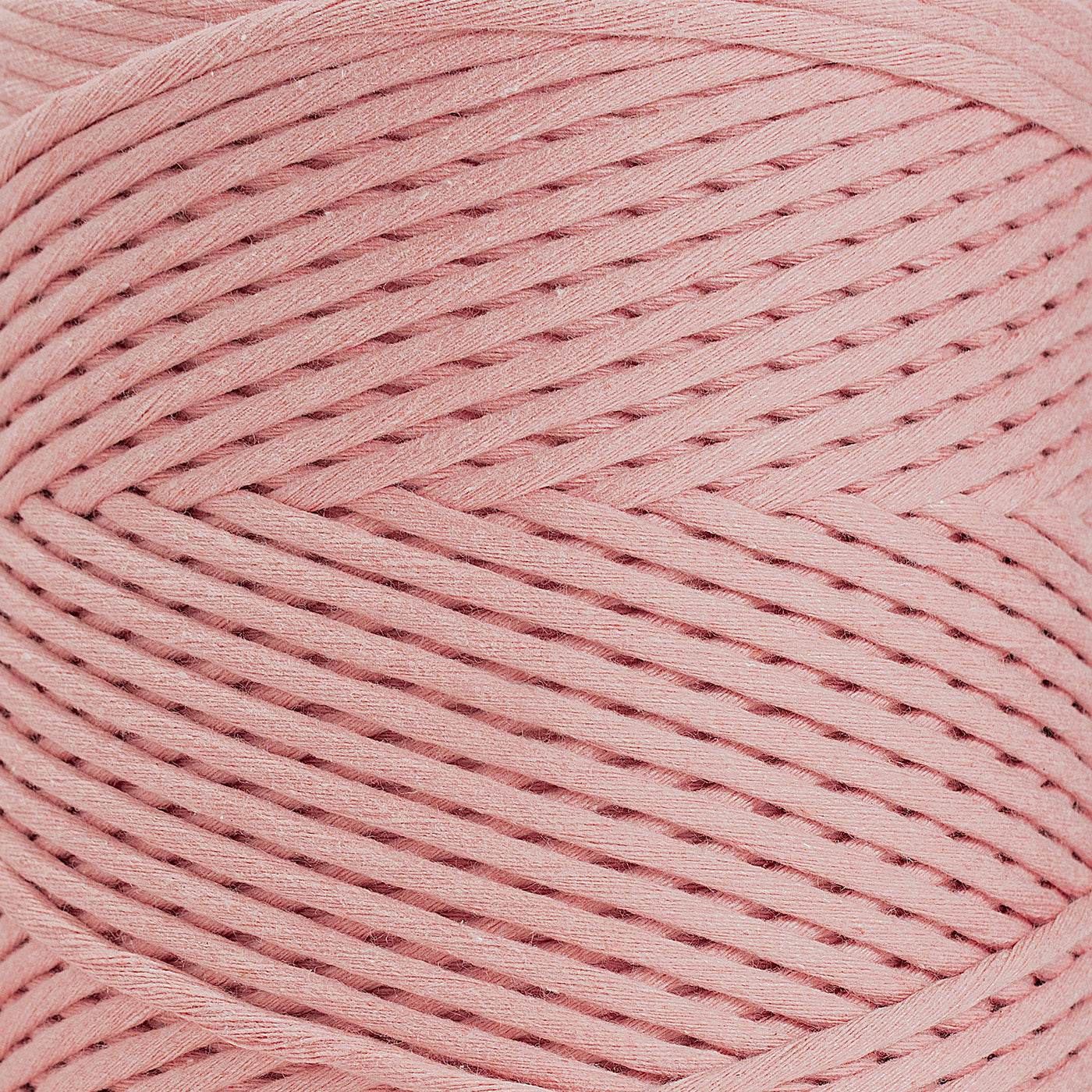 SOFT COTTON CORD ZERO WASTE 4 MM - 1 SINGLE STRAND - PALE PINK COLOR