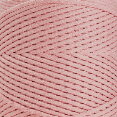 SOFT COTTON CORD ZERO WASTE 4 MM - 1 SINGLE STRAND - PALE PINK COLOR