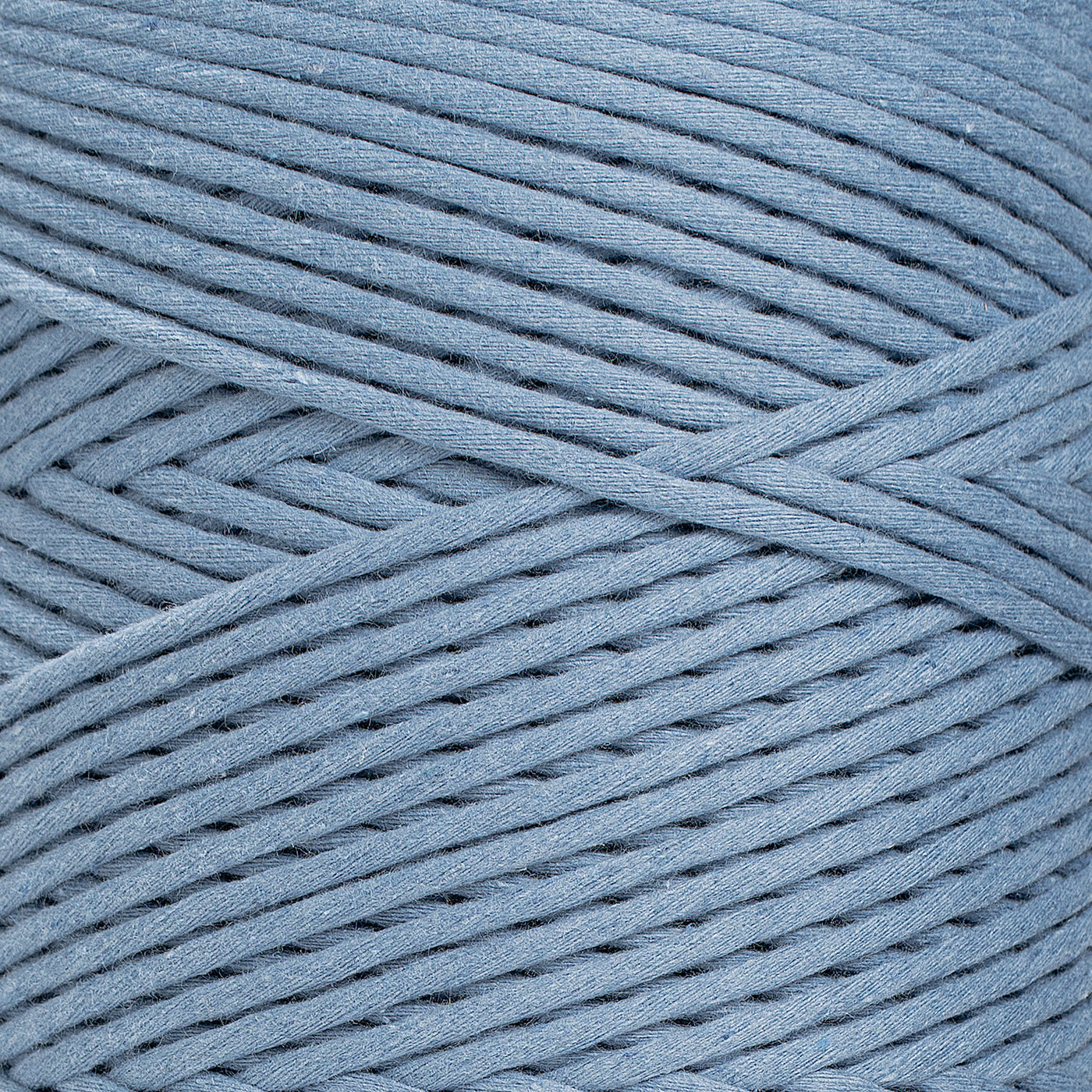 SOFT COTTON CORD ZERO WASTE 4 MM - 1 SINGLE STRAND - POWDER BLUE COLOR