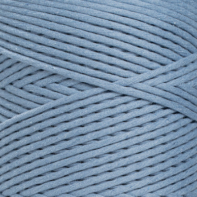 SOFT COTTON CORD ZERO WASTE 4 MM - 1 SINGLE STRAND - POWDER BLUE COLOR