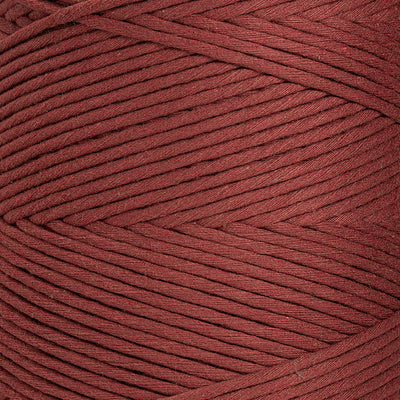 SOFT COTTON CORD ZERO WASTE 4 MM - 1 SINGLE STRAND - RED AMBER COLOR