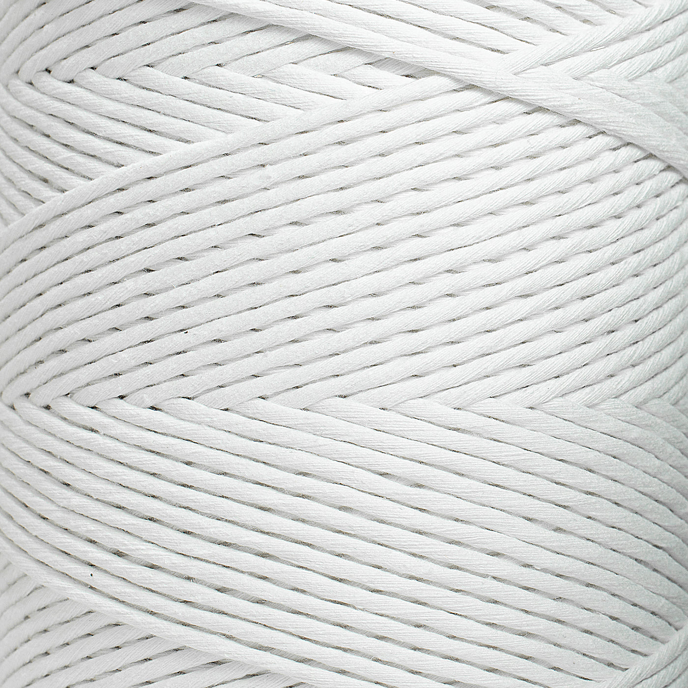 SOFT COTTON CORD ZERO WASTE 4 MM - 1 SINGLE STRAND - WHITE COLOR