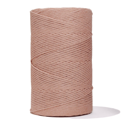 SOFT COTTON CORD ZERO WASTE 4 MM - 1 SINGLE STRAND - DUSTY ROSE COLOR