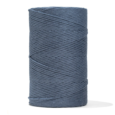 SOFT COTTON CORD ZERO WASTE 4 MM - 1 SINGLE STRAND - JEANS COLOR