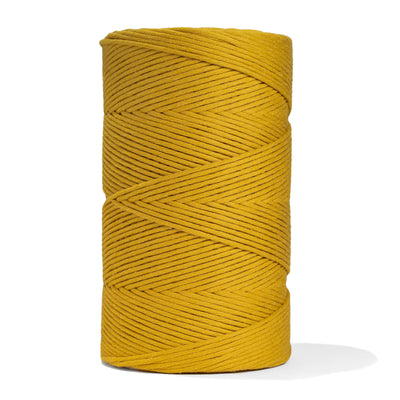 SOFT COTTON CORD ZERO WASTE 4 MM - 1 SINGLE STRAND - MUSTARD COLOR