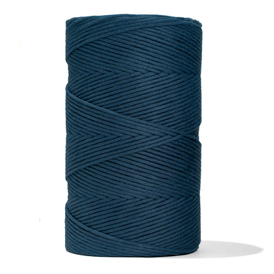 SOFT COTTON CORD ZERO WASTE 4 MM - 1 SINGLE STRAND - PEACOCK BLUE COLOR