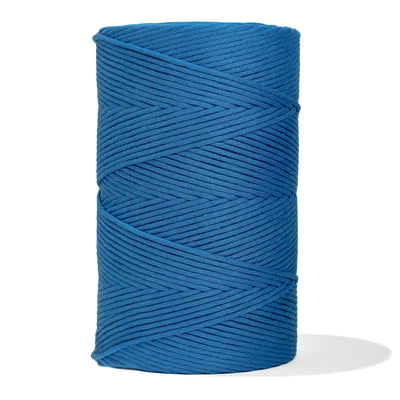 SOFT COTTON CORD ZERO WASTE 4 MM - 1 SINGLE STRAND - ROYAL BLUE COLOR