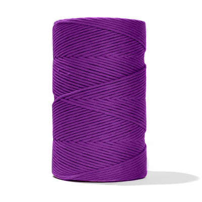 SOFT COTTON CORD ZERO WASTE 4 MM - 1 SINGLE STRAND - ROYAL PURPLE COLOR