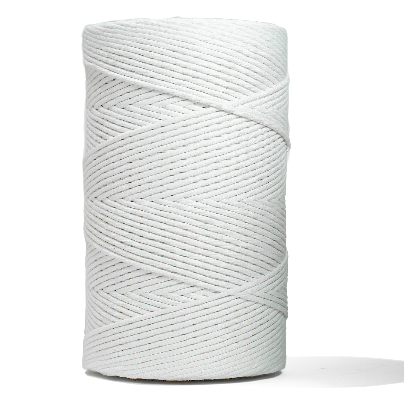 SOFT COTTON CORD ZERO WASTE 4 MM - 1 SINGLE STRAND - WHITE COLOR