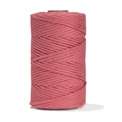 SOFT COTTON CORD ZERO WASTE 4 MM - 1 SINGLE STRAND - HIBISCUS COLOR