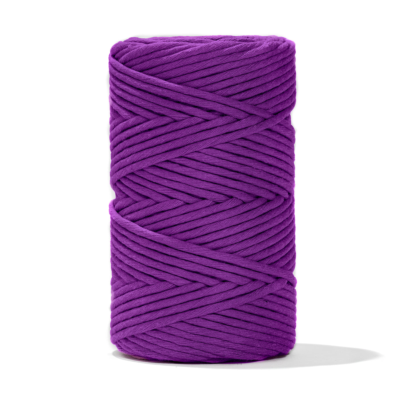 SOFT COTTON CORD ZERO WASTE 4 MM - 1 SINGLE STRAND - ROYAL PURPLE COLOR