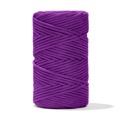 SOFT COTTON CORD ZERO WASTE 4 MM - 1 SINGLE STRAND - ROYAL PURPLE COLOR