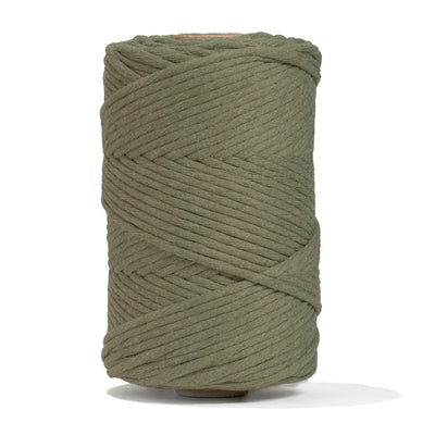 SOFT COTTON CORD ZERO WASTE 4 MM - 1 SINGLE STRAND - FERN GREEN COLOR