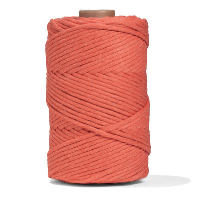 SOFT COTTON CORD ZERO WASTE 4 MM - 1 SINGLE STRAND - ORANGE COLOR