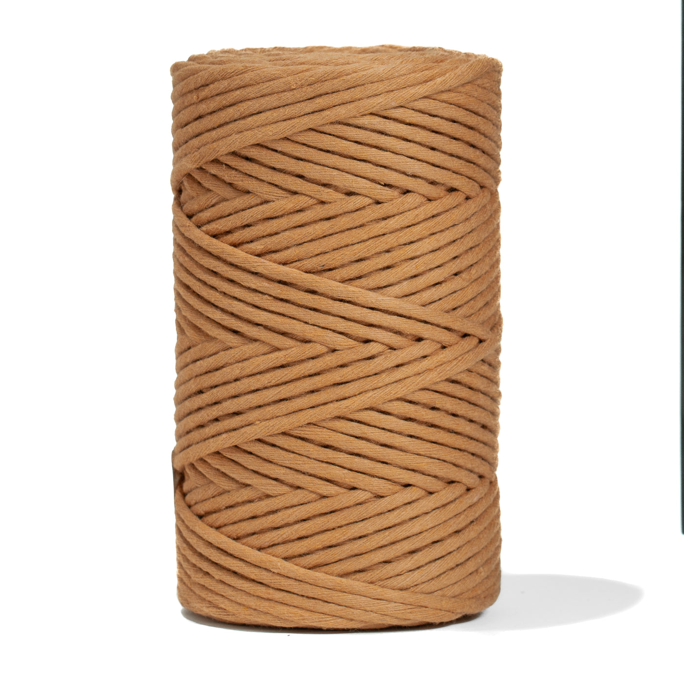 SOFT COTTON CORD ZERO WASTE 4 MM - 1 SINGLE STRAND - CARAMEL COLOR