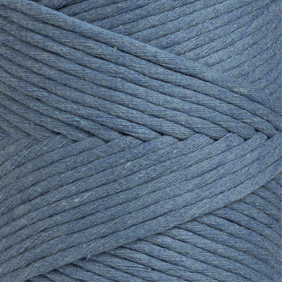 SOFT COTTON CORD ZERO WASTE 4 MM - 1 SINGLE STRAND - COBALT BLUE COLOR