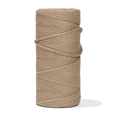 SOFT COTTON CORD ZERO WASTE 4 MM - 1 SINGLE STRAND - DUNE COLOR