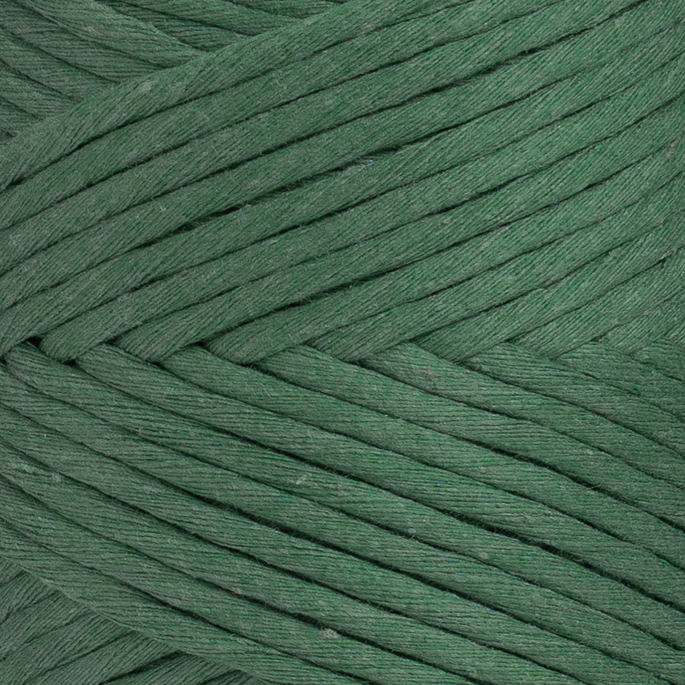 SOFT COTTON CORD ZERO WASTE 4 MM - 1 SINGLE STRAND - PINE GREEN COLOR