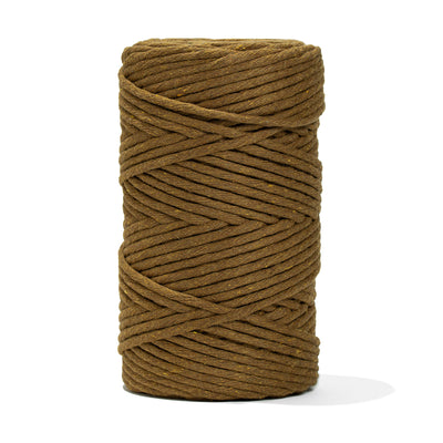 SOFT COTTON CORD ZERO WASTE 4 MM - 1 SINGLE STRAND - CURRY COLOR