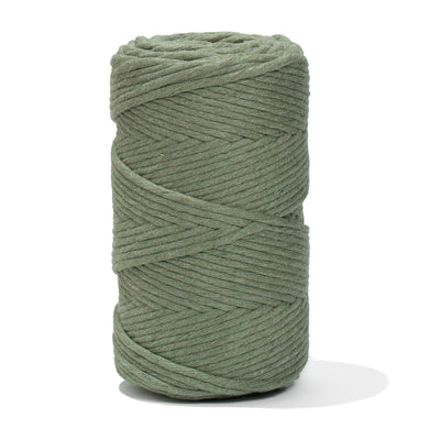 SOFT COTTON CORD ZERO WASTE 4 MM - 1 SINGLE STRAND - EUCALYPTUS COLOR