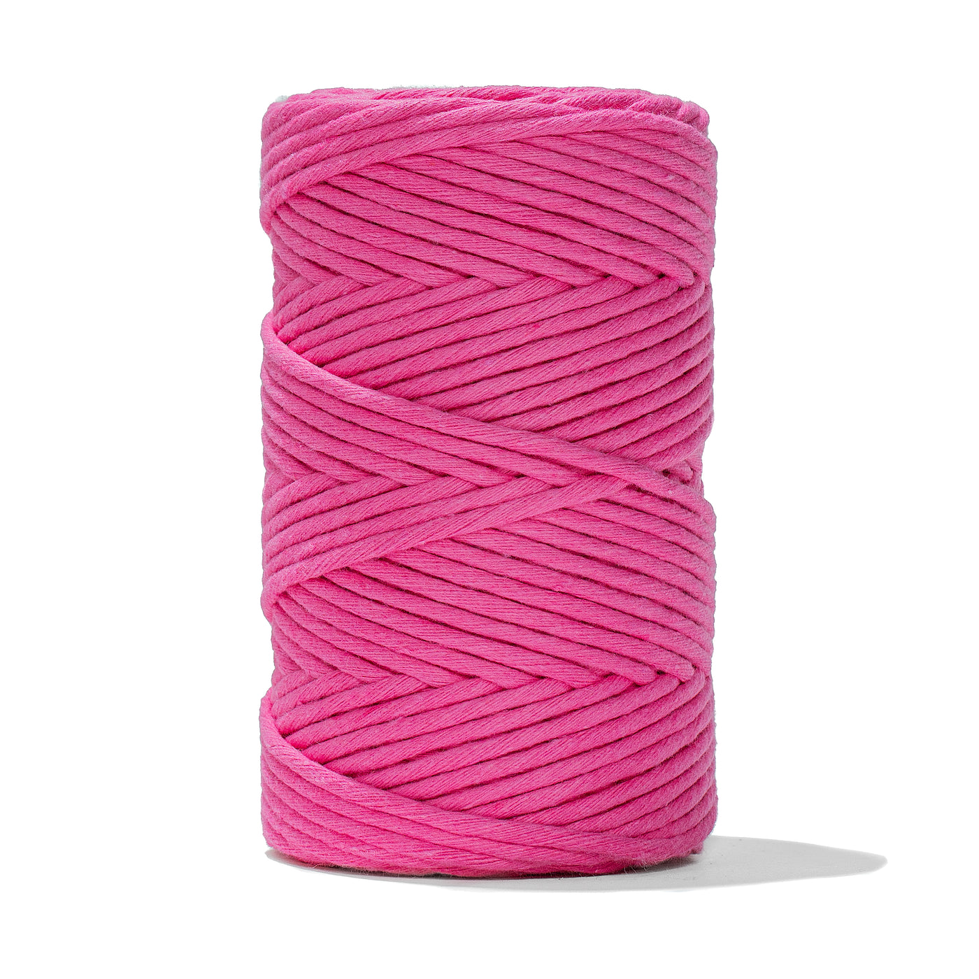 SOFT COTTON CORD ZERO WASTE 4mm - 1 SINGLE STRAND - HOT PINK