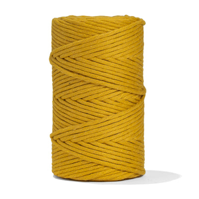 SOFT COTTON CORD ZERO WASTE 4 MM - 1 SINGLE STRAND - MUSTARD COLOR