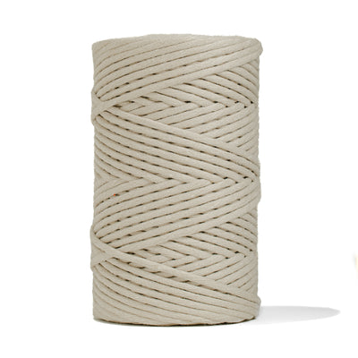 SOFT COTTON CORD ZERO WASTE 4 MM - 1 SINGLE STRAND - OAT COLOR