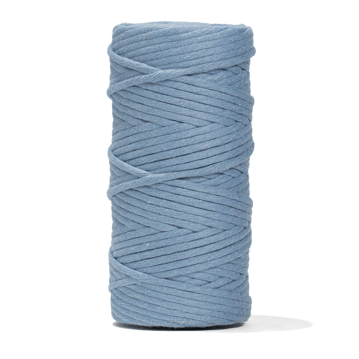 SOFT COTTON CORD ZERO WASTE 4 MM - 1 SINGLE STRAND - POWDER BLUE COLOR