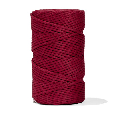 SOFT COTTON CORD ZERO WASTE 4mm - 1 SINGLE STRAND - RUBY RED