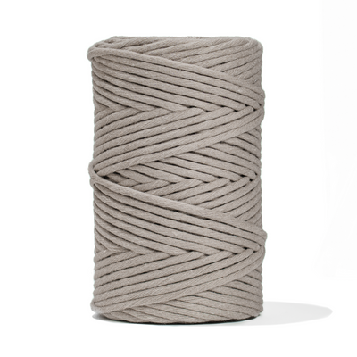 SOFT COTTON CORD ZERO WASTE 4 MM - 1 SINGLE STRAND - SOFT TAUPE COLOR