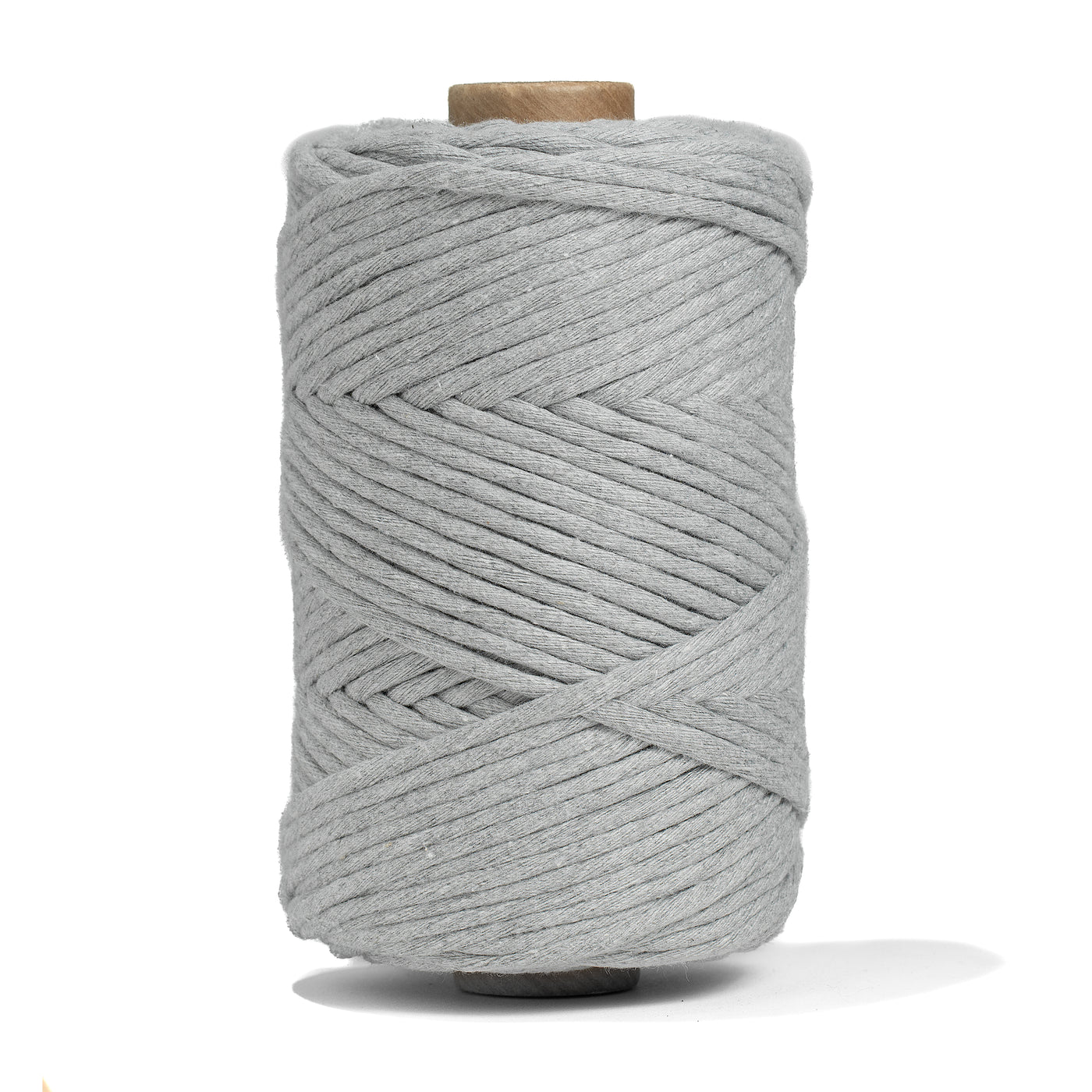 SOFT COTTON CORD ZERO WASTE 4 MM - 1 SINGLE STRAND - SOFT GRAY COLOR