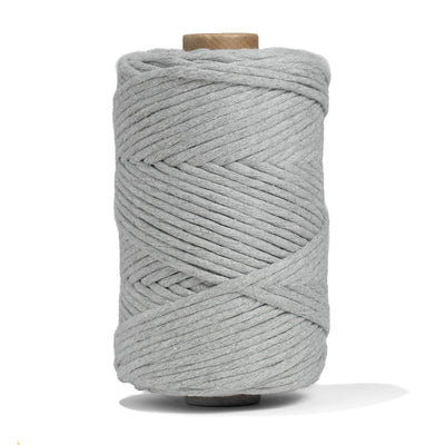 SOFT COTTON CORD ZERO WASTE 4 MM - 1 SINGLE STRAND - SOFT GRAY COLOR