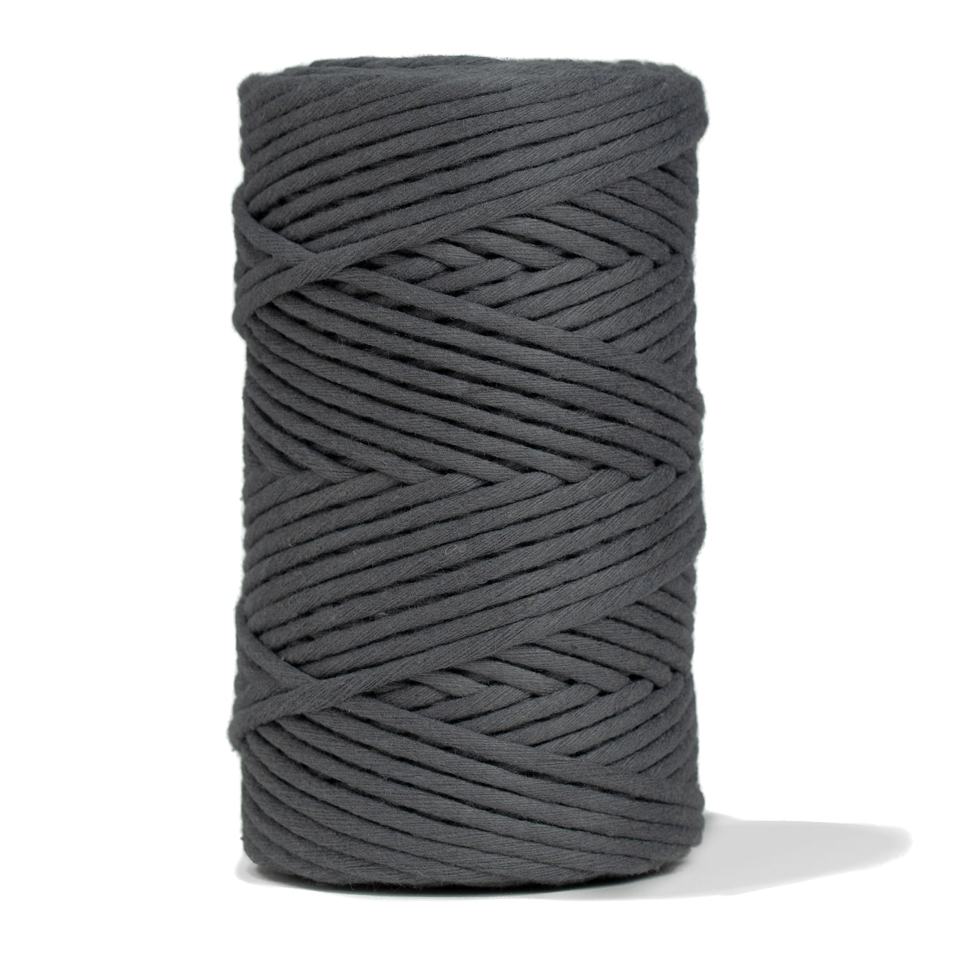 SOFT COTTON CORD ZERO WASTE 4 MM - 1 SINGLE STRAND - STEEL GRAY COLOR