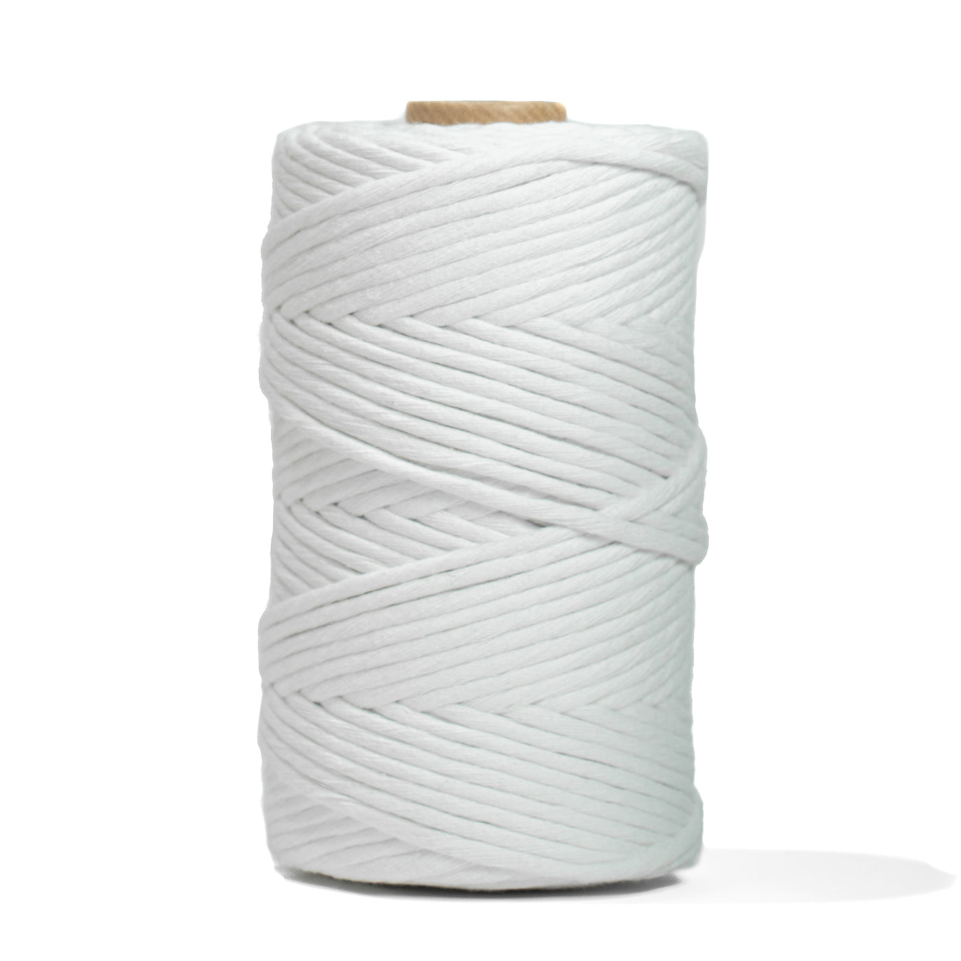 SOFT COTTON CORD ZERO WASTE 4 MM - 1 SINGLE STRAND - WHITE COLOR