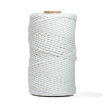 SOFT COTTON CORD ZERO WASTE 4 MM - 1 SINGLE STRAND - WHITE COLOR