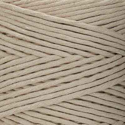 SOFT COTTON CORD ZERO WASTE 4 MM - 1 SINGLE STRAND - BEIGE COLOR