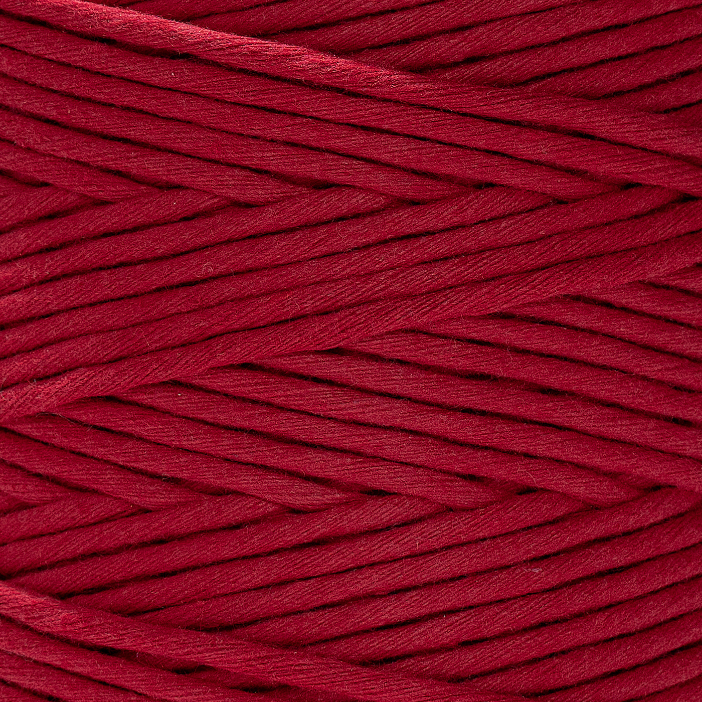 SOFT COTTON CORD ZERO WASTE 4mm - 1 SINGLE STRAND - CHILI RED