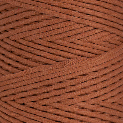 SOFT COTTON CORD ZERO WASTE 4 MM - 1 SINGLE STRAND - CINNAMON COLOR