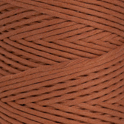 SOFT COTTON CORD ZERO WASTE 4 MM - 1 SINGLE STRAND - CINNAMON COLOR